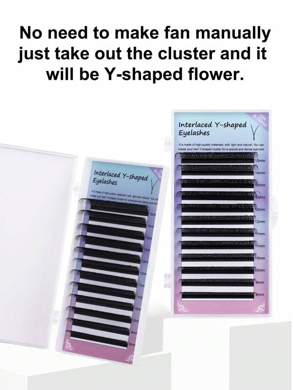 12pcs/Set Single Lashes Extensions, YY Lash Grafting Lashes D Curled, 10mm & 14mm Soft Professional Lash Extension Natural Individual Lashes