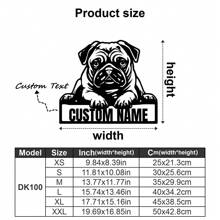 1pc Biển báo nghệ thuật kim loại trang trí họa tiết Pug tùy chỉnh Cửa hàng thú cưng Biển báo trang trí phòng khách Nghệ thuật treo tường - Nhiều màu - Xem 3