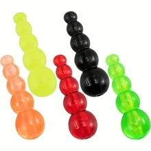20 piezas de accesorios de pesca con cuentas de varias colores apiladas, cuentas de tope con forma de calabaza para pesca de depredadores