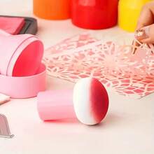 9-Piece Stencil Brush Set & Sponge Pouncers In Assorted Colors With Gourd Handles For Crafts, Wet And Dry Use - Ink Dabbers For Scrapbooking, Card Making & Mixed Media Art - Multicolor - View 6