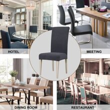 Ystyle Chair Covers With Backrest 6 Pieces, Stretch Chair Covers Living Room Kitchen, Universal Stretch Chair Covers, Modern Anti-Scratch Cat Chair Covers - Dark Grey - View 7