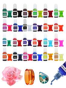 24 Colors 10ml Epoxy Resin Pigment Art Ink Liquid Colorant Dye Ink Diffusion For Epoxy Resin DIY Jewelry Making Accessories - Resin Pigment - View 1