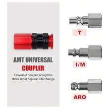 14-Piece Aluminum Air Coupler And Plug Kit - Quick Connect Air Fittings Set With 1/4" NPT, No Electricity Needed For Industrial Applications Tools