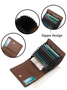KAIDUCH Męski wieloslotowy zamek błyskawiczny Prezenty świąteczne Prezent na Święto Dziękczynienia Vintage Etui na karty Etui na karty Portfel Etui na wizytówki Etui na karty kredytowe dla mężczyzn Portfel Mini portfel Portfel Portfel na karty