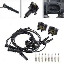 2 Ignition Coil Pack 8 Spark Plugs And Wire Set FD487 SP432 For Foγd Expedition - Black - View 1