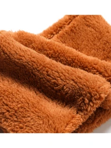 1 Bộ Yếm Giữ Ấm Và Lạnh Mới Cho Nam Và Nữ, Trẻ Và Già Màu Trơn Đơn Giản Thời Trang Thường Ngày Khăn Choàng Chống Đông Mùa Đông Mọi Thứ Có Cổ Cao Bộ Cổ Nhung San Hô Ấm Áp Và Thoải Mái - Nhiều màu - Xem 5