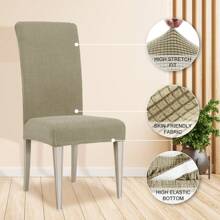 Ystyle Chair Covers With Backrest 6 Pieces, Stretch Chair Covers Living Room Kitchen, Universal Stretch Chair Covers, Modern Anti-Scratch Cat Chair Covers - Khaki - View 3