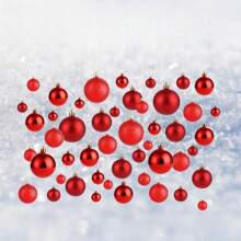 1 套 24 件圣诞创意装饰挂球，塑料材质轻巧美观，可悬挂在圣诞树、庭院树上或房屋内各个地方，装饰派对、活跃节日气氛的最佳礼物 - 彩色 - 查看 14