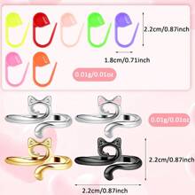 EDCUEBE7 1/15 件钩针张力环、可调节针织针迹标记、纱线张力环、简易钩针针迹标记（颜色随机）、配饰、母亲节、祖母节、感恩节、圣诞节礼物 - 彩色 - 查看 9