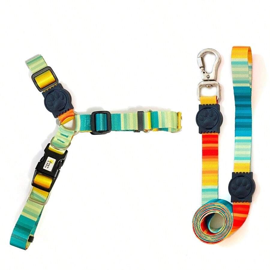 Anti-Pull Dog Harness With 1.20m Standard Leash - Màu vàng - Xem 1