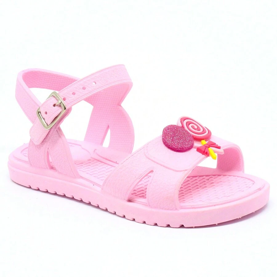 Children's Sandals Girls Lightweight Comfortable School Slippers Summer Fashion - Hoa hồng vàng - Xem 1