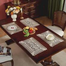 网布精致水溶镂空蕾丝，多彩刺绣工艺，厨房桌旗，防污桌带，桌垫，餐垫，家居装饰，节日装饰，派对婚礼系列桌旗家居装饰桌旗 - 彩色 - 查看 19