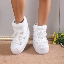 Women's Thick Sole Snow Boots, Warm & Fashionable For Winter - White - View 3
