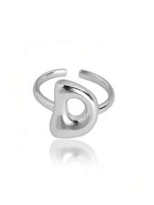 1 chiếc nhẫn 26 chữ cái tiếng Anh có thể điều chỉnh, dành cho nữ, chất liệu đồng, phù hợp để đeo hàng ngày, đi nghỉ và dự tiệc, quà tặng tùy chỉnh và cá nhân hóa cho ngày lễ, sinh nhật và kỷ niệm - nhẫn - Xem 17