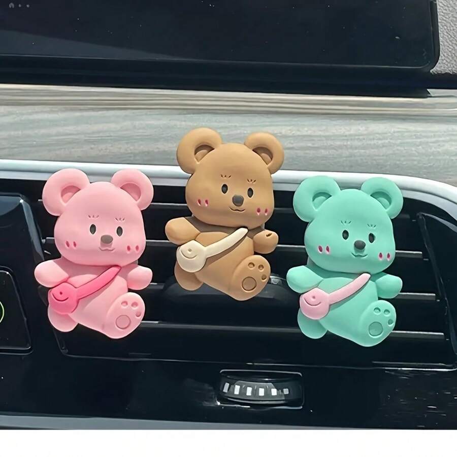 1 lọ nước hoa dạng rắn trang trí hình chú gấu dễ thương - Hương liệu cho xe hơi - Một cỡ - Xem 1