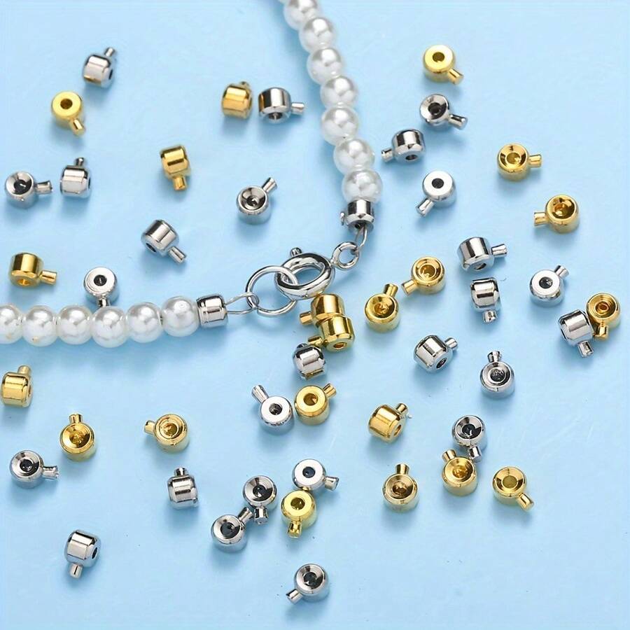 20 个 3*4 毫米铜定位扣连接器适用于 DIY 珠宝制作项链手链耳环用品 - 定位扣 - 查看 1