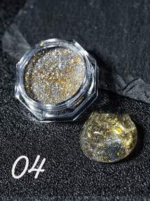8 盒/套超亮指甲闪粉 0.4 克/罐变色龙极光闪亮钻石美甲镀铬粉细闪粉颜料 - 彩色 - 查看 13