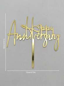3Pcs 'Happy Anniversary' Cake Topper, Wedding Anniversary Cake Decoration., Back To School Valentine Day