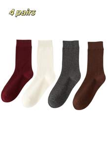 1pair/2pairs/3pairs/6pairs Women's Random Color Fashionable Bubble Pile Socks, Comfortable, Breathable, Classic, European Style, Knee-High, Casual Scrunch Socks, Fall