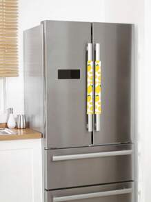 2 Pcs Printed Refrigerator Gloves With Anti Fouling And Anti Dirty Handle Protective Cover Insulation,Galentines,Puppy,Carnival,Party Decorations