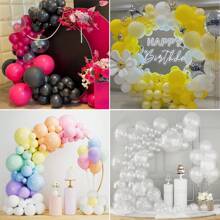 18/12/10/5-Inch Latex Balloons In Various Colors, Matte Balloons, Metal Balloons For Birthdays, Anniversaries, Wedding Party Decorations, Christmas And Halloween Decorations