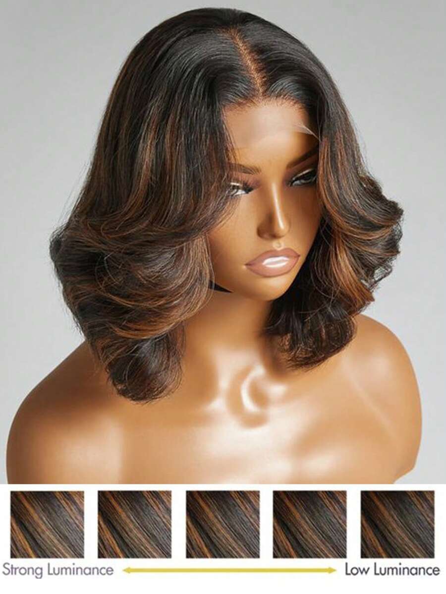 Body wave bob lace wig 4x4 closure 150 density brazilian human hair