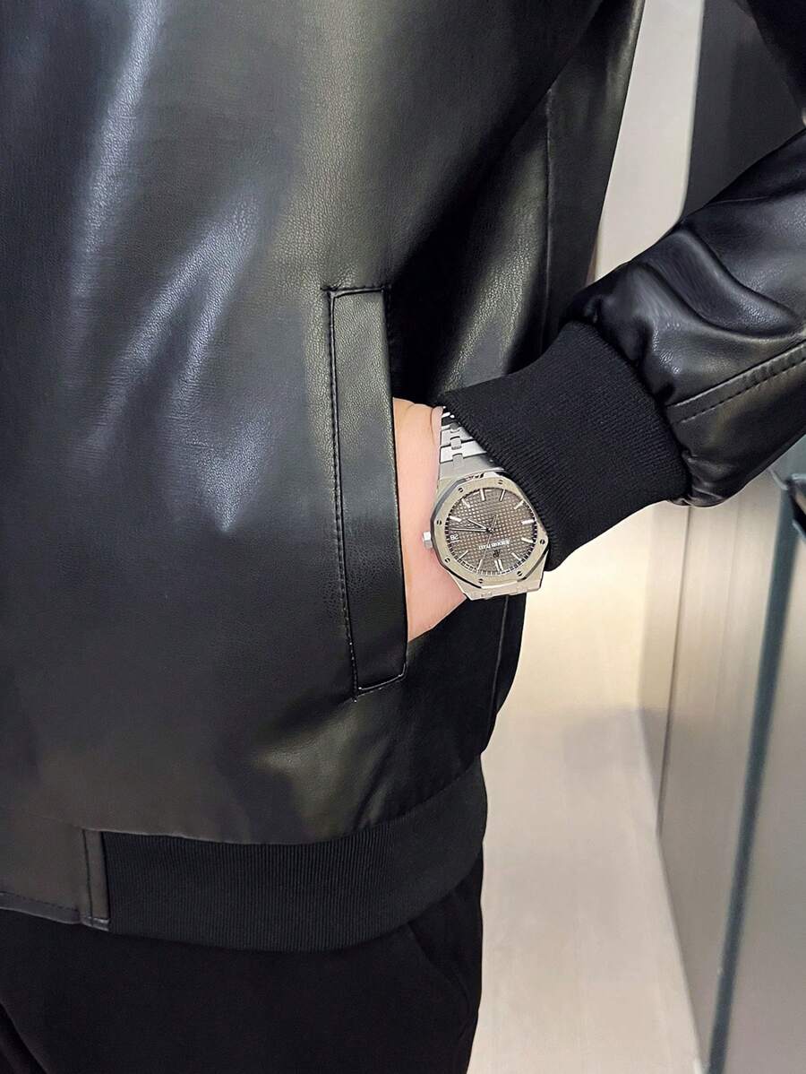 Chaqueta de bombardero de estilo novio para hombre de otoño, chaqueta de béisbol, cortavientos, chaqueta de motocicleta de cuello alto