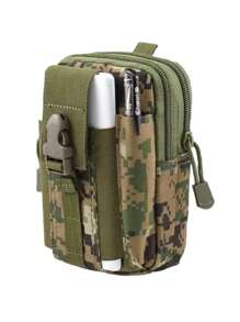 Bolsa Táctica Militar Para Celular Cámara Multiusos Cruzada - Verde militar - Ver 1