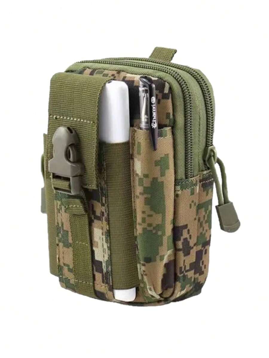 Bolsa Táctica Militar Para Celular Cámara Multiusos Cruzada - Verde militar - Ver 1