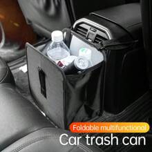 Car Hanging Trash Can, Armrest Hanging Trash Can, 2 Gallon Waterproof Black Trash Can, Car Interior Accessories, Car Trash Can, Suitable For Car, Truck, SUV - Multicolor - View 2