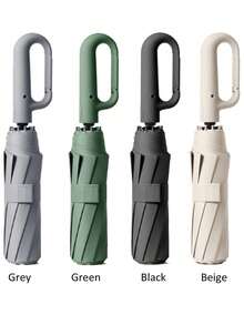 1PC 10 Bone Automatic Buckle Oversized Fully Automatic Umbrella, Thickened And Reinforced Men's/Women's Foldable Sun Protection Umbrella For Both Rain And Sunshine | Foldable, Reinforced Thickened Sunshade & Student Umbrella(Pay Attention To The Size And Weight Of The Product)