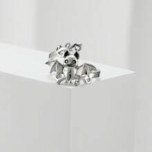 Anillo con diseño de hoja y koala inspirado en el estilo vintage - de aleación, perfecto para atuendos casuales y como regalo de Acción de Gracias