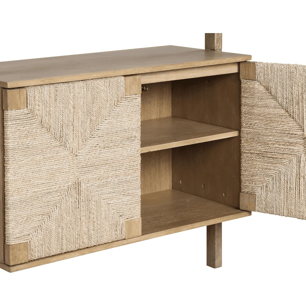 3-Shelf Solid Wood Bookshelf, Wall Mounted Bookshelf With Cabinet With ...