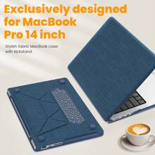 Computer Case For  Pro 14 Inch, Shock-Absorbing Protection Case With Magnetically-Folio Stand&Mouse Pad/Bag For  Pro 14'' A2918 A2992 M3/ A2779 M2/ A2442 M1 2023/2022/2021 (Navyblue) - 藏蓝色 - 查看 5