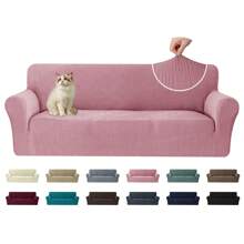 YSTYLE Sofa Cover 1/2/3/4 Seats With Armrests, Anti-Slip Stain Sofa Cover, Elasticised And Washable Sofa Cover, Universal Modern Sofa Cover - Rusty Rose - View 1