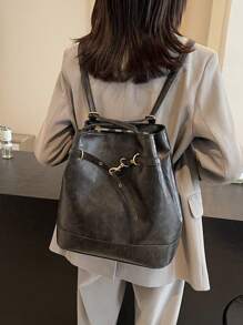 Dedoo Rucsac retro Geanta Femeii 2024 Noua moda Nisa Commuter Tote Bag Joker Geanta de umar de mare capacitate Utilizare multifunctionala. - Negru - Vizualizare 6