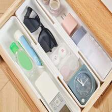 1pc Expandable Utensil Organizer, For Neatly Storing Kitchen Items, Cutlery And Tableware In Cabinets Or Drawers, Suitable For Autumn Decor, Festival Decor, Home Decor, Bedroom Decor - White - View 8