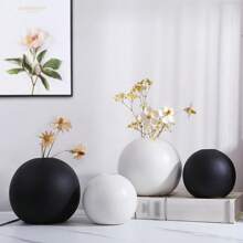 1个金色陶瓷花瓶，现代装饰花瓶，金色花瓶家居装饰，圆形装饰花瓶，适合用作餐桌中心摆件、婚礼派对装饰、办公室装饰、金色客厅装饰、斋月装饰、斋月礼物、生日、毕业典礼、开斋节花瓶、玻璃花瓶 - 彩色 - 查看 8