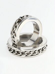 Novo BDSM Corrente Deslizante Masculino Anel de Escroto Alongamento Físico Pingente de Testículo Anel Adulto Corpo Bondage Brinquedos Sexuais Eróticos