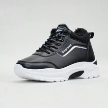 Nowe modne damskie krótkie buty na zimę, pluszowa podszewka, pogrubione, wodoodporne buty śnieżne, modny styl sportowy