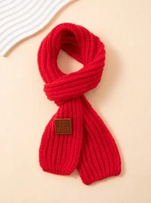 1pc Fashion Kids Warm Scarf Neck Warmer, Thick Knitted Solid Color Versatile Scarf For Boys And Girls - Multicolor - View 10