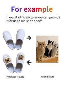 Custom Logo Men's Sweat-Absorbent Breathable Indoor Slippers, Memory Foam Closed-Toe Home Slippers - White - View 3