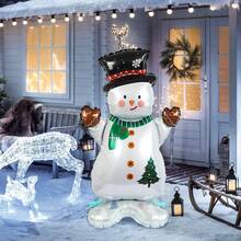 1pc Standing Santa Claus, Snowman And Christmas Tree Foil Balloons, Suitable For Christmas Party Decoration, Santa Claus Christmas Balloon Decorations, Snowman Holiday Balloon Decorations, Window Christmas Decoration Props, Christmas Decoration Props, New Year, Indoor And Outdoor Decoration - Multicolor - View 4