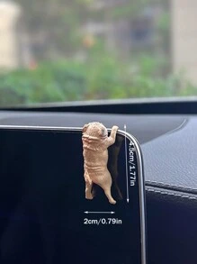 1pc Cartoon Dog Car Interior Decoration, Suitable For Dashboard, Screen, Rearview Mirror - one-size - View 7