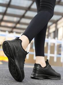 Zapatillas deportivas impermeables y con revestimiento térmico, livianas, cómodas y casuales para viajar, color negro
