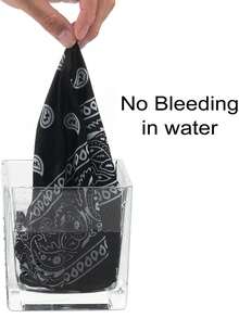 3 件套男女通用佩斯利和牛仔布图案头巾/手帕/围巾，55.88 X 55.88 厘米 - 藍色 - 查看 3