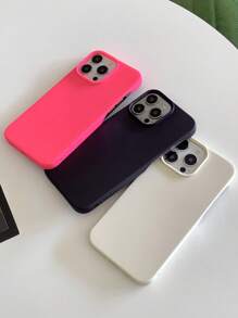 3 件套无框半盖哑光软硅胶手机壳，时尚保护，兼容 iPhone - 彩色 - 查看 2