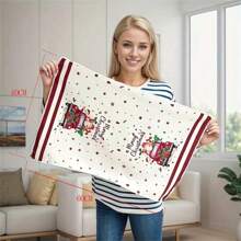 5 Pieces Of Soft & Absorbent Christmas Towels With Festive Cartoon Designs, Snowflakes, Trees & More - Perfect For Holiday Decor & Bathroom Essentials - Multicolor - View 10