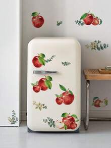 mama look 1 件/2 件 11.81 * 35.43 英寸 PVC 自粘墙贴、水彩苹果、竹篮水果卡通贴纸、卧室客厅厨房家居装饰画 - 彩色 - 查看 11