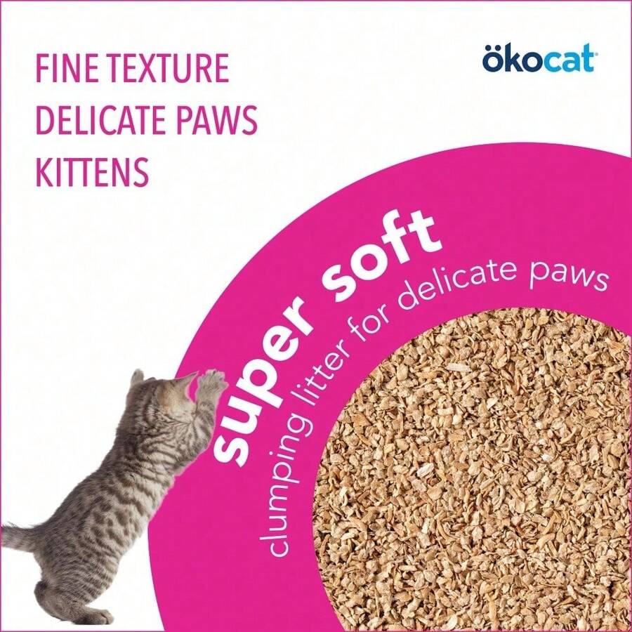 Super Soft Clumping Natural Wood Cat Litter, Delicate Paws, Unscented